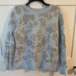Light blue with silver snowflake sweater